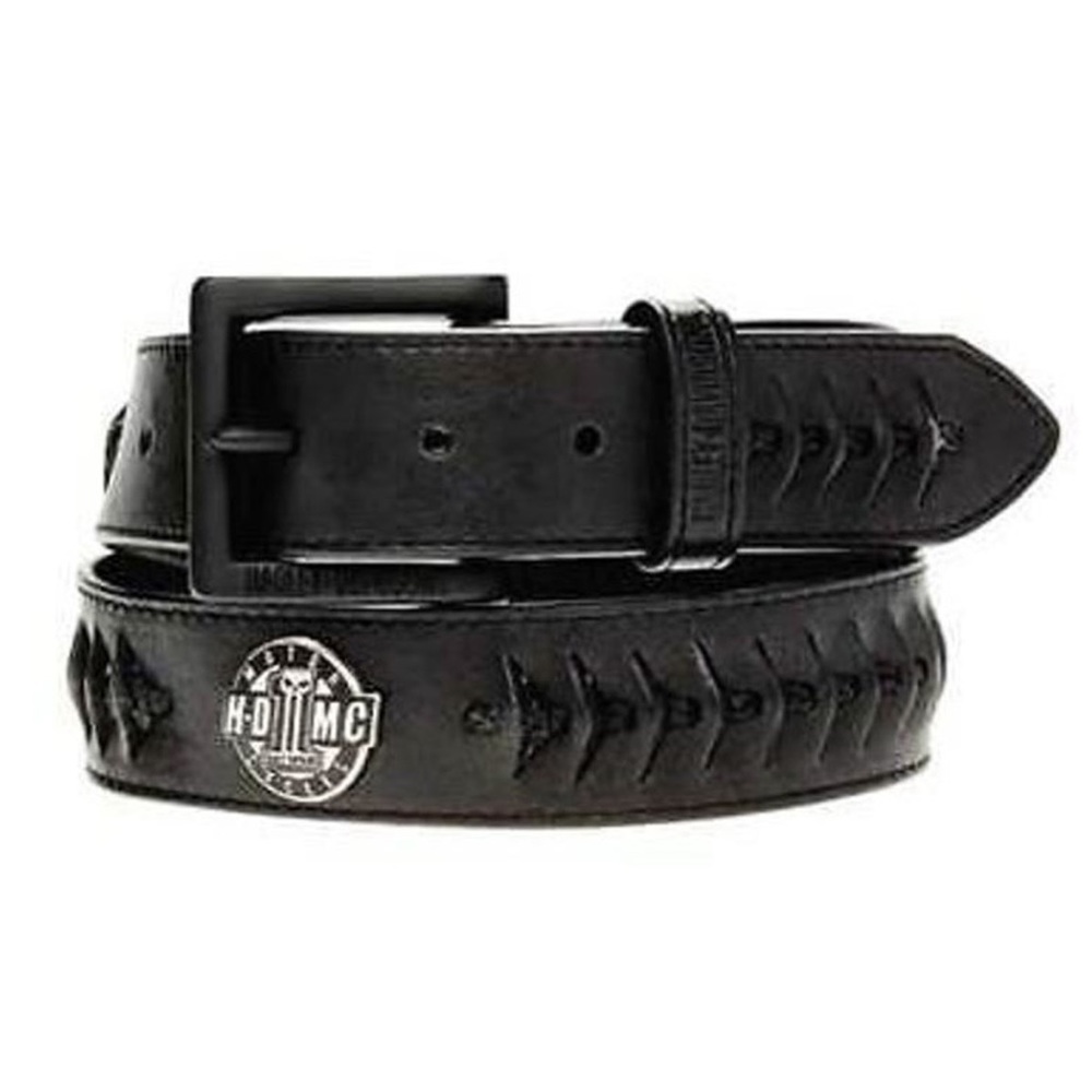 Rare HDMC Dark Star HDMBT10707 leather western concho woven belt BNWT
